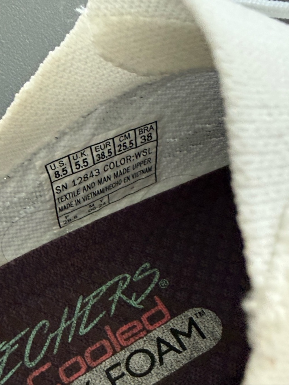 Skechers White Slip-On Memory Foam Sneakers - Picture 4 of 5